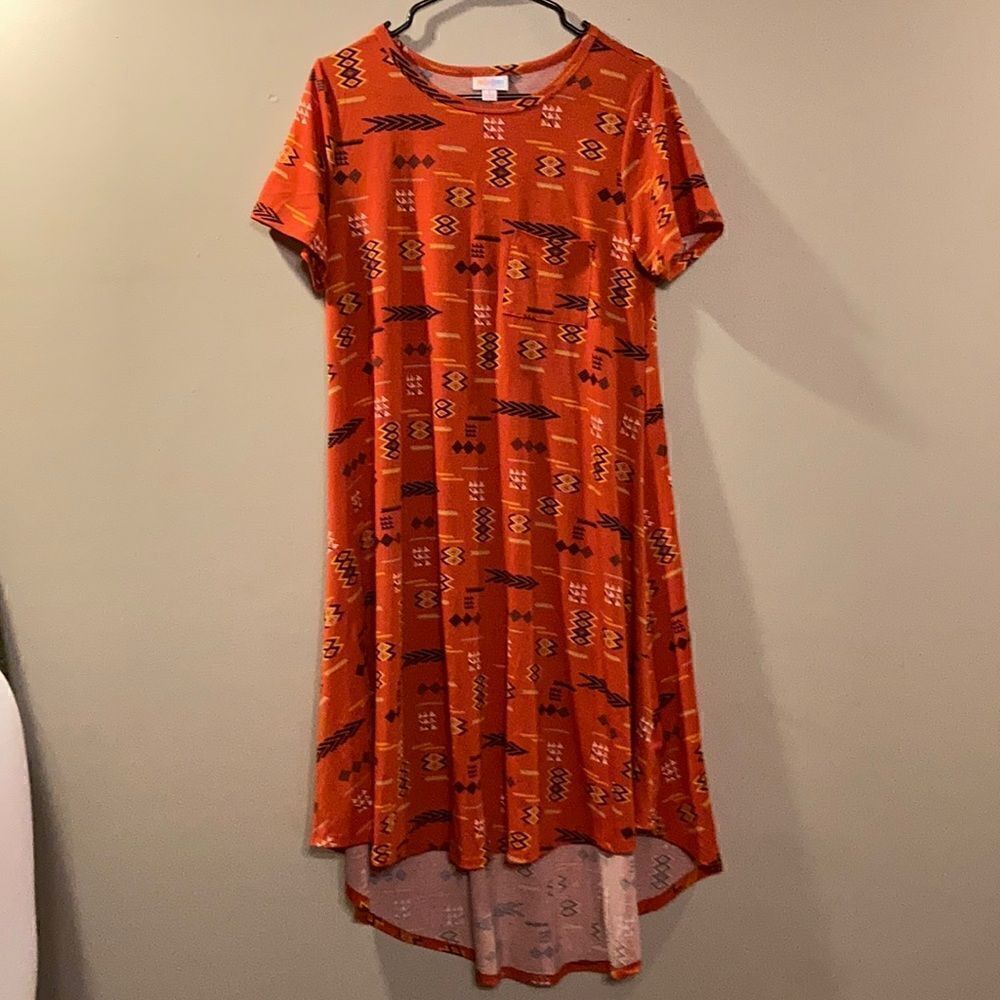 Aztec Print Tee Shirt Dress